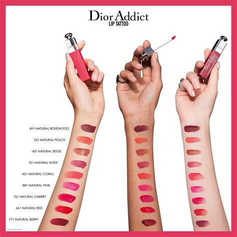 dior lip tatoo natural rose|dior addict lip tint shades.